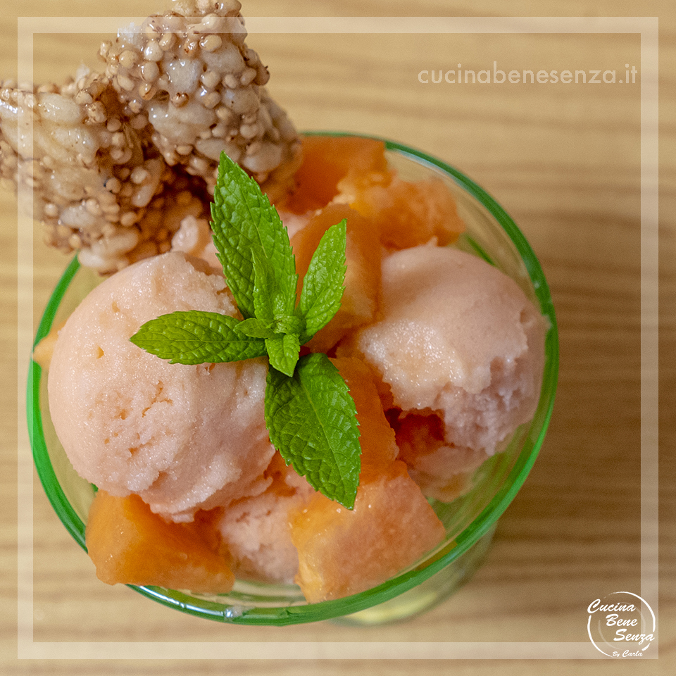 gelato al melone con yogurt
